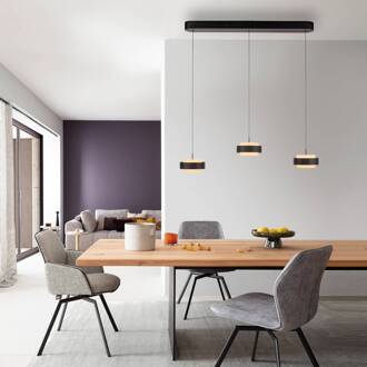 Schöner Wohnen SCHÖNER WOHNEN LED hanglamp Elmo, zwart, 3-lamps, 3000 K