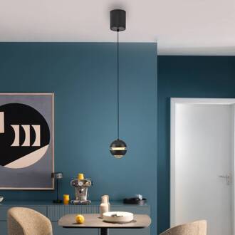 Schöner Wohnen SCHÖNER WOHNEN LED hanglamp Lini, zwart, 1-lamp, 3.000K