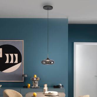 Schöner Wohnen SCHÖNER WOHNEN LED hanglamp Posh 1-lamp, rookglas, 3.000 K rookgrijs