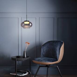 Schöner Wohnen SCHÖNER WOHNEN LED hanglamp Sia, 1-lamp, rookgrijs, 3.000 K