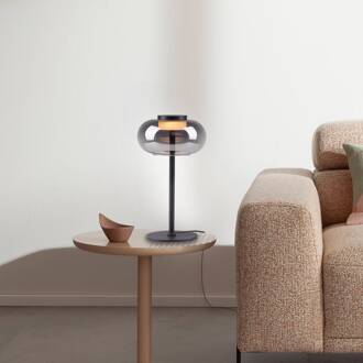 Schöner Wohnen SCHÖNER WOHNEN LED tafellamp Sia, zwart/rookgrijs 3.000 K rookgrijs, zwart