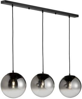 Schöner Wohnen Spiegel hanglamp 3-lamps rookgrijs, helder gespiegeld, zwart