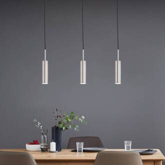 Schöner Wohnen Stina LED hanglamp 3-lamps nikkel nikkel, zwart