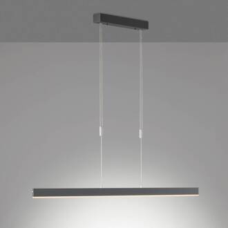 Schöner Wohnen Straight LED hanglamp CCT dimbaar zandzwart, gesatineerd