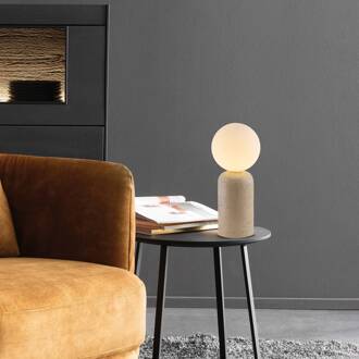 Schöner Wohnen tafellamp Traventa, beige/wit, G9 beige, wit