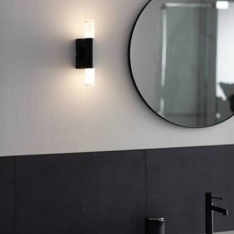 Schöner Wohnen Twice LED badkamerlamp 2-lamps CCT zandzwart, helder, gesatineerd