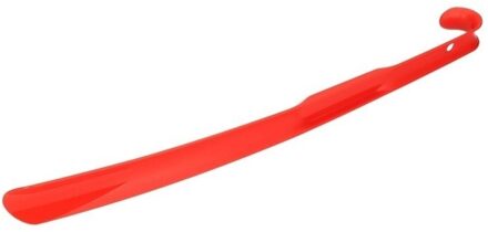 Schoenlepel - rood - met haak - 42 cm - kunststof - instaphulp