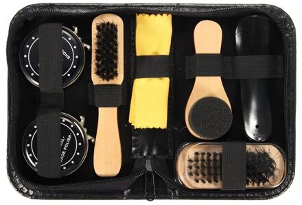 Schoenpoetsen Care Kit Black & Neutraal Polish Brush Set Voor Laarzen Schoenen Sneakers