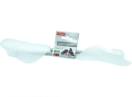 Schoenspanners - 1x paar - dames/heren schoenen - wit - kunststof - maat 37 t/m 45 - 37/45