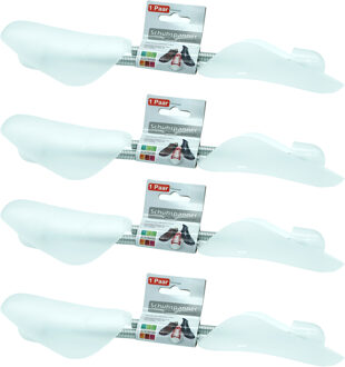 Schoenspanners - 4x paar - dames/heren schoenen - wit - kunststof - maat 37 t/m 45 37/45