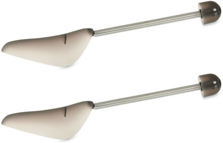 Schoenspanners voor dames/heren schoenen - set van 4x stuks - grijs - met stretchveer - Schoenspanners