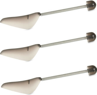 Schoenspanners voor dames/heren schoenen - set van 6x stuks - grijs - met stretchveer - Schoenspanners
