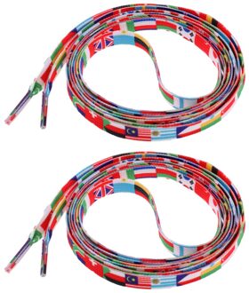 Schoenveter, Voor Schoenen, Schaatsen, Laarzen, Rolschaatsen, Schaatsen Flag patroon