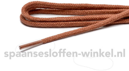 Schoenveters cognac fijn rond dikte 2 mm 55 cm - maat One size Klaproos