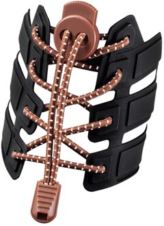 Schoenveters Voor Mannen Vrouwen Alle Sneakers Fit Unisex Elastische Veters Strap Sportschoenen Reflecterende Gesp lui lock veters 6 kleuren Roze