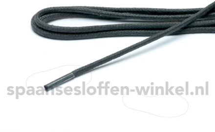 Schoenveters wax fijn rond 75 cm dikte 3 mm Grijs - One size