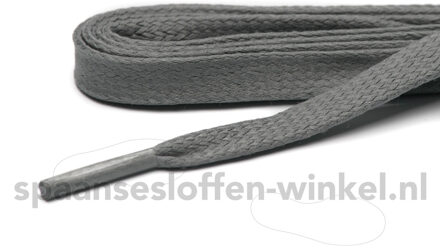 Schoenveters wax plat 7 mm 120 cm Grijs - One size