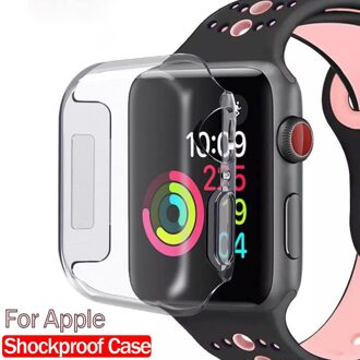 Schokbestendig Case Voor Apple Horloge 6 44Mm 40Mm Volledige Dekking 42Mm 38Mm Horloge Screen Protector Accessoires voor Iwatch Serie 5 4 3 2 1 38mm Series 321