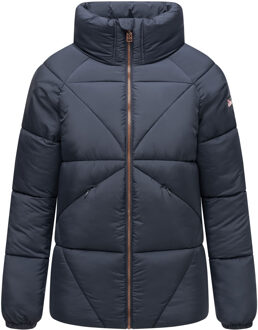 Schokolinaa dames winterjas met hoog gevoerde kraag - maat Blauw