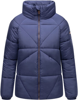 Schokolinaa dames winterjas met hoog gevoerde kraag - maat Blauw