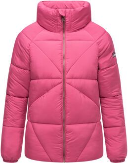 Schokolinaa dames winterjas met hoog gevoerde kraag - maat Rood