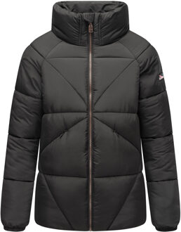 Schokolinaa dames winterjas met hoog gevoerde kraag Zwart