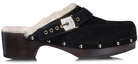 Scholl Clogs met goudkleurige details Robin  zwart - 37,38,39,40,