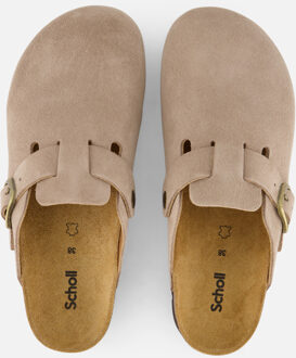 Scholl Fae Clog Slippers beige Suede - 36,37,38