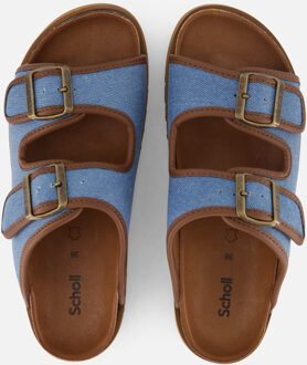 Scholl Juliette Slippers blauw Synthetisch - 36,37,38,39,40,41,42