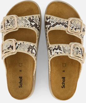 Scholl Noelle Python Slippers beige Synthetisch - 36,38,39,40,41,42