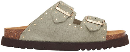 Scholl Suede sandalen met studs Beatriz  grijs - 37,38,40,41,42,