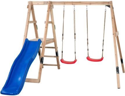 Schommel Ava Met Glijbaan Blauw 235x274x185cm