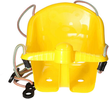 Schommel voor peuters - geel - met touw - Kinderschommels - baby - kunststof