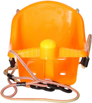 Schommel voor peuters - oranje - met touw - Kinderschommels - baby - kunststof