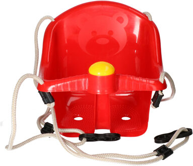 Schommel voor peuters - rood - met touw - Kinderschommels - baby - kunststof