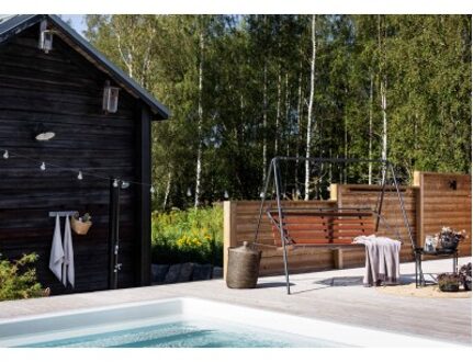 Schommelbank 3 Zits Suvisaari Grijs/Bruin Black