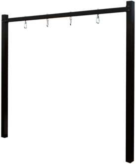 Schommelframe staal zwart incl. 4 karabijnhaken | 247 x 8 x 212 cm