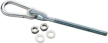 Schommelhaak Karabijnhaak M12 - 140 Mm Zilver Kleur Zilverkleurig