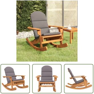 Schommelstoel Adirondack - Massief acaciahout - 75 x 105 x 90 cm - Comfortabele zitervaring - Schommel Bruin