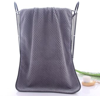 Schone Eenvoudige Handdoeken Dikke Ananas Raster Gezicht Handdoeken Unisex Pure Kleur Huishoudelijke Wassen Handdoek Volwassenen Badkamer Badhanddoek Gezichtsverzorging grijs