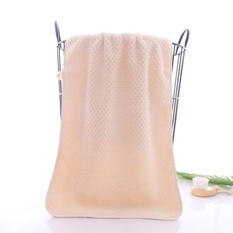 Schone Eenvoudige Handdoeken Dikke Ananas Raster Gezicht Handdoeken Unisex Pure Kleur Huishoudelijke Wassen Handdoek Volwassenen Badkamer Badhanddoek Gezichtsverzorging licht khaki