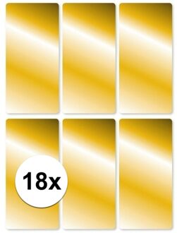 School boeken gouden etiketten 18 stuks - Gouden stickers 18 stuks