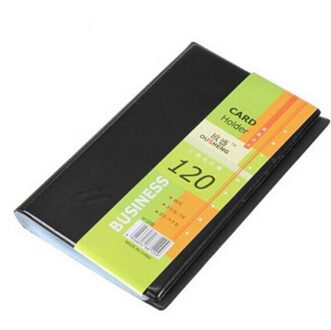School Kantoorbenodigdheden Briefpapier Bedrijf Naam Id Credit Card Houder 120 Kaarten Lederen Keeper Organisator Boek Note Holder