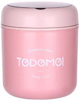 School Office Thermische Geïsoleerde Outdoor Reizen Lunchbox Lekvrij Voedsel Container Bento Rvs Picknick Soep Kids Volwassenen Roze