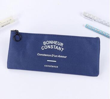 School Pen Case Stof Potlood Zak Etui Een Kleurpotloden Cuir Potlood Pouch Stifte Tasche Etui Schooltas plumi 04909 Darkblue