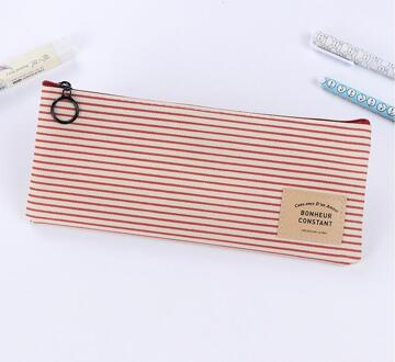 School Pen Case Stof Potlood Zak Etui Een Kleurpotloden Cuir Potlood Pouch Stifte Tasche Etui Schooltas plumi 04909 rood