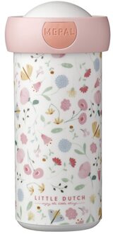 schoolbeker campus 300 ml - flowers & butterflies Multikleur