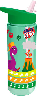 Schoolbeker Crazy Dino 500 Ml Groen