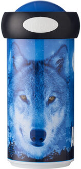 schoolbeker wolf Blauw