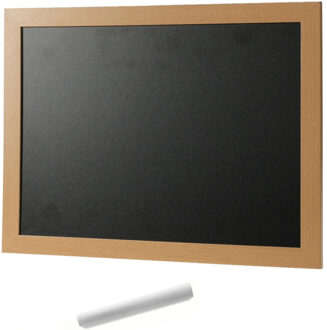 Schoolbord/krijtbord incl. krijtje - 30 x 40 cm - Krijtborden Zwart